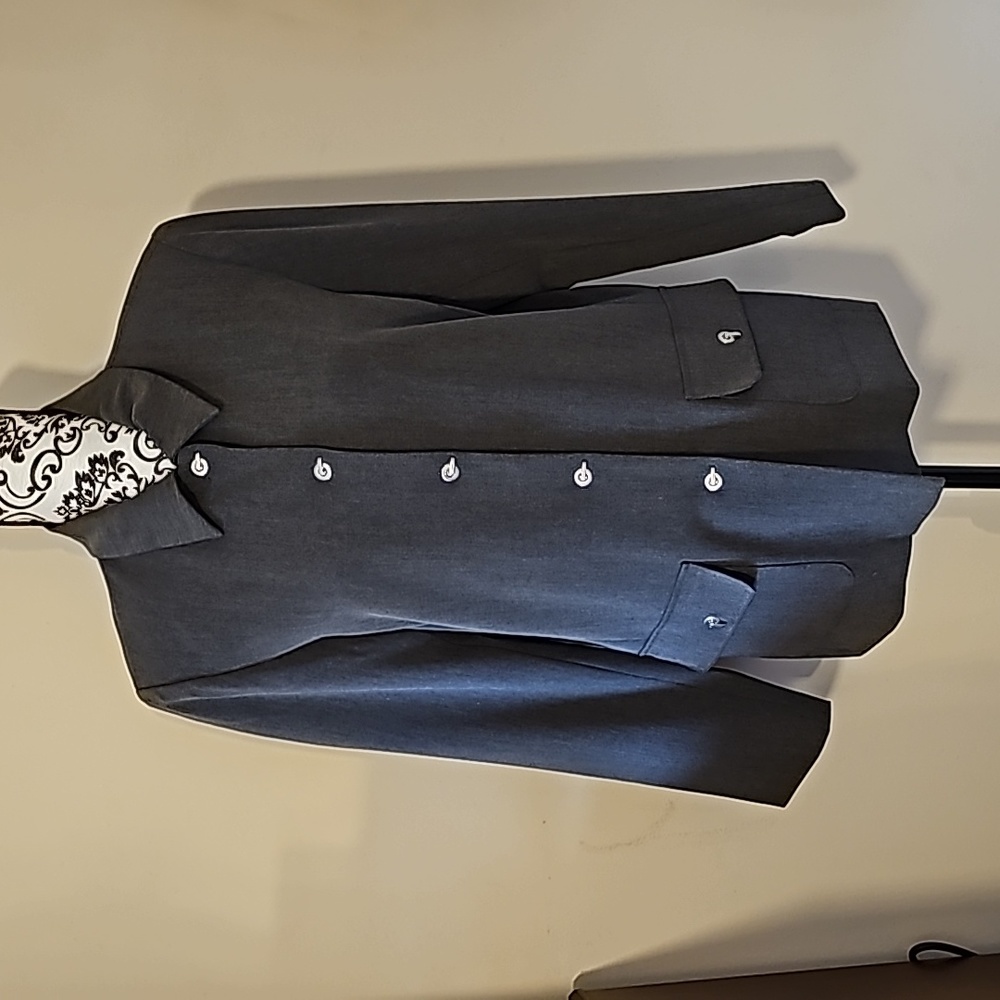 Dialogue Toggle Button Gray Blazer